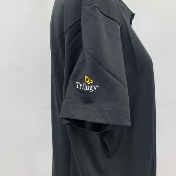 Travis Mathew Polo Shirt Womens XL Black Short Sleeve Wickenburg Golf *Logo - Picture 5 of 13